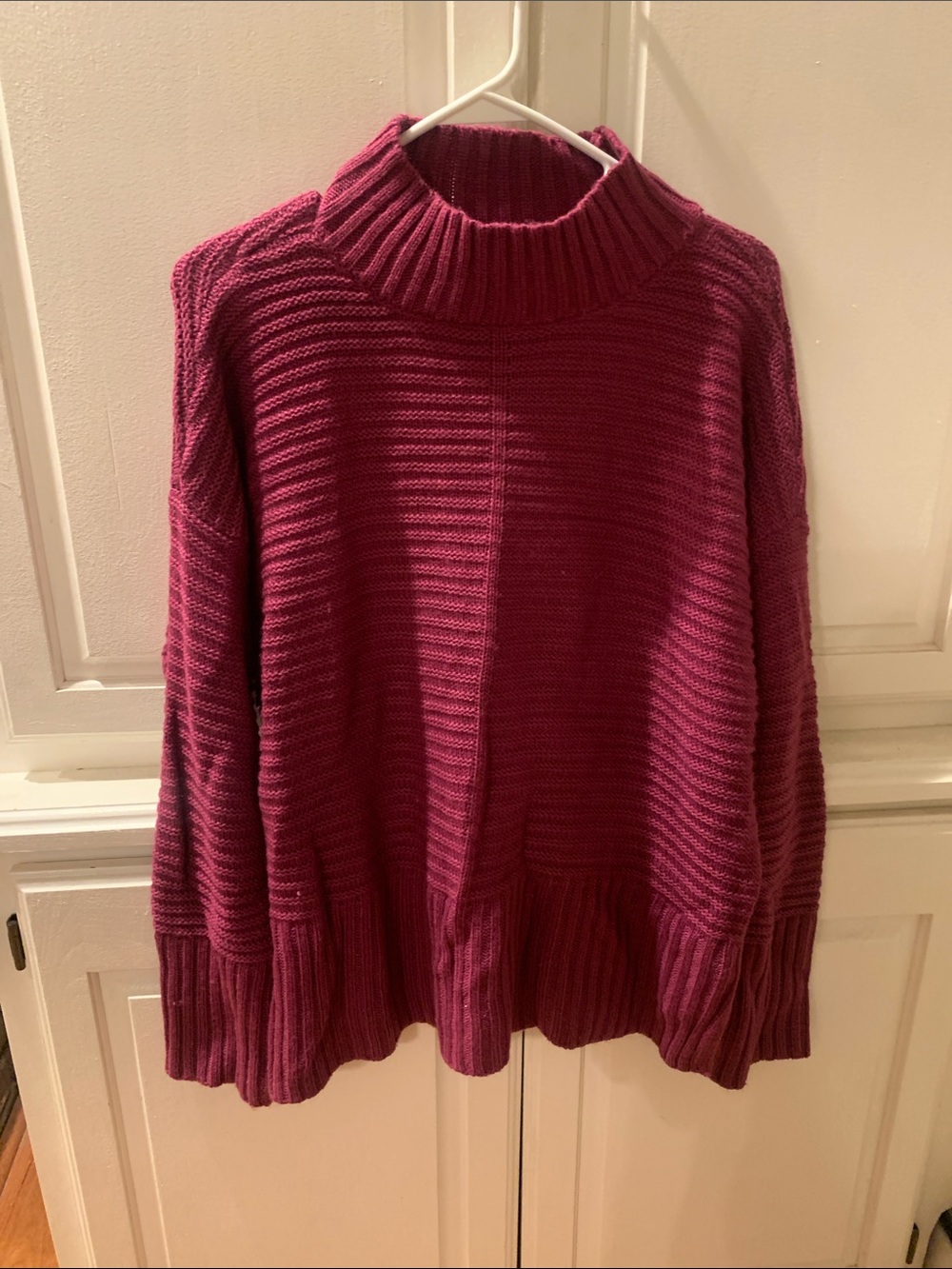 Apt. 9 Ribbed Mock Neck Sweater - Berry Plum
